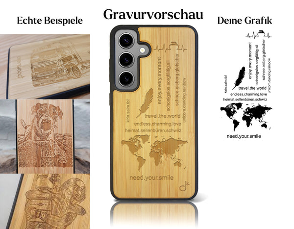 INDIVIDUELL Samsung Galaxy S24 Bambus-Kunststoff