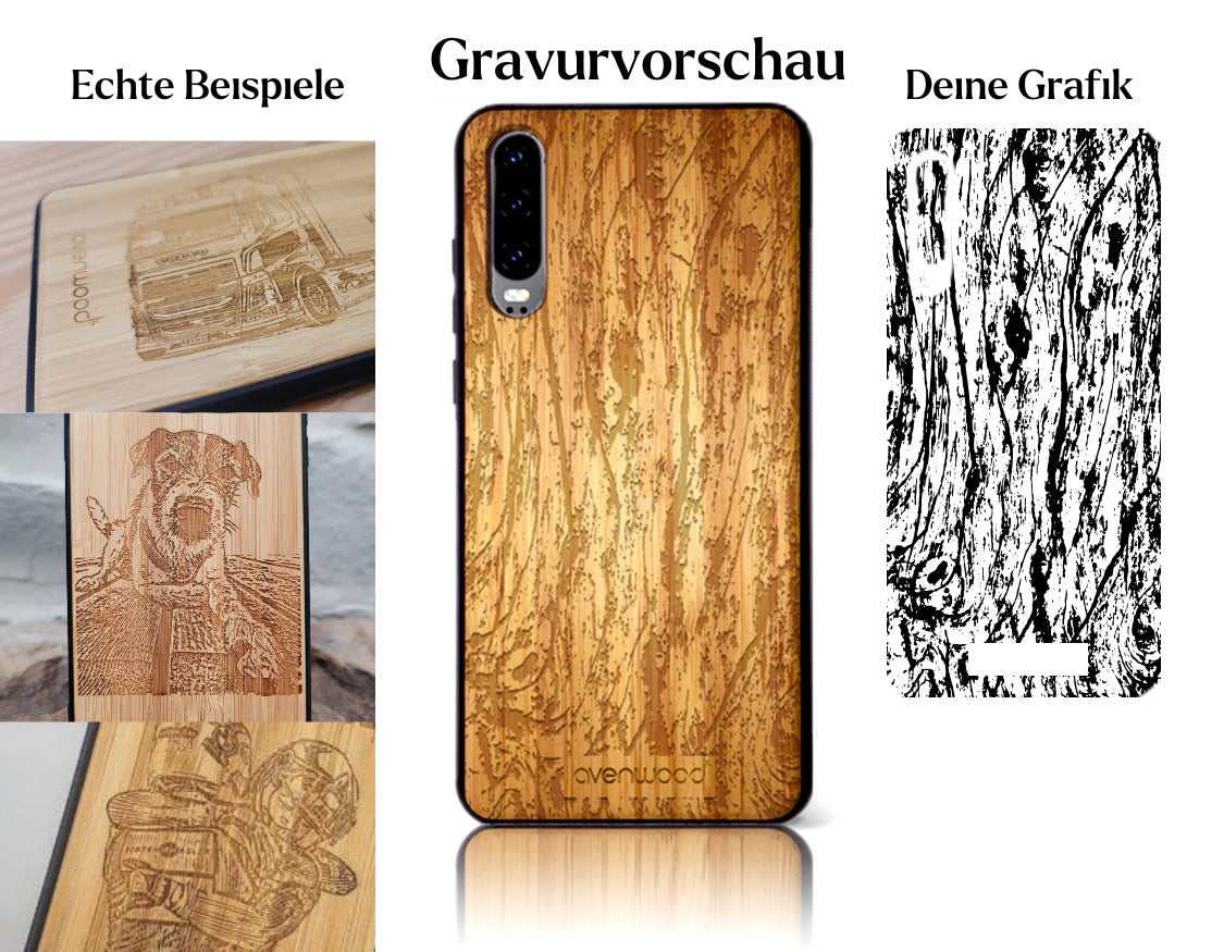INDIVIDUELL Huawei P30 Bambus-Kunststoff