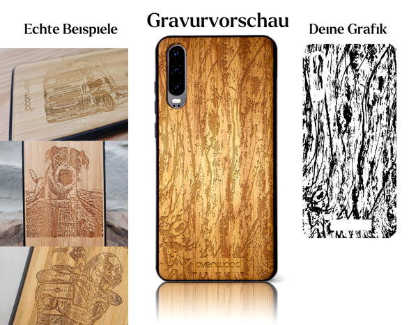 INDIVIDUELL Huawei P30 Bambus-Kunststoff