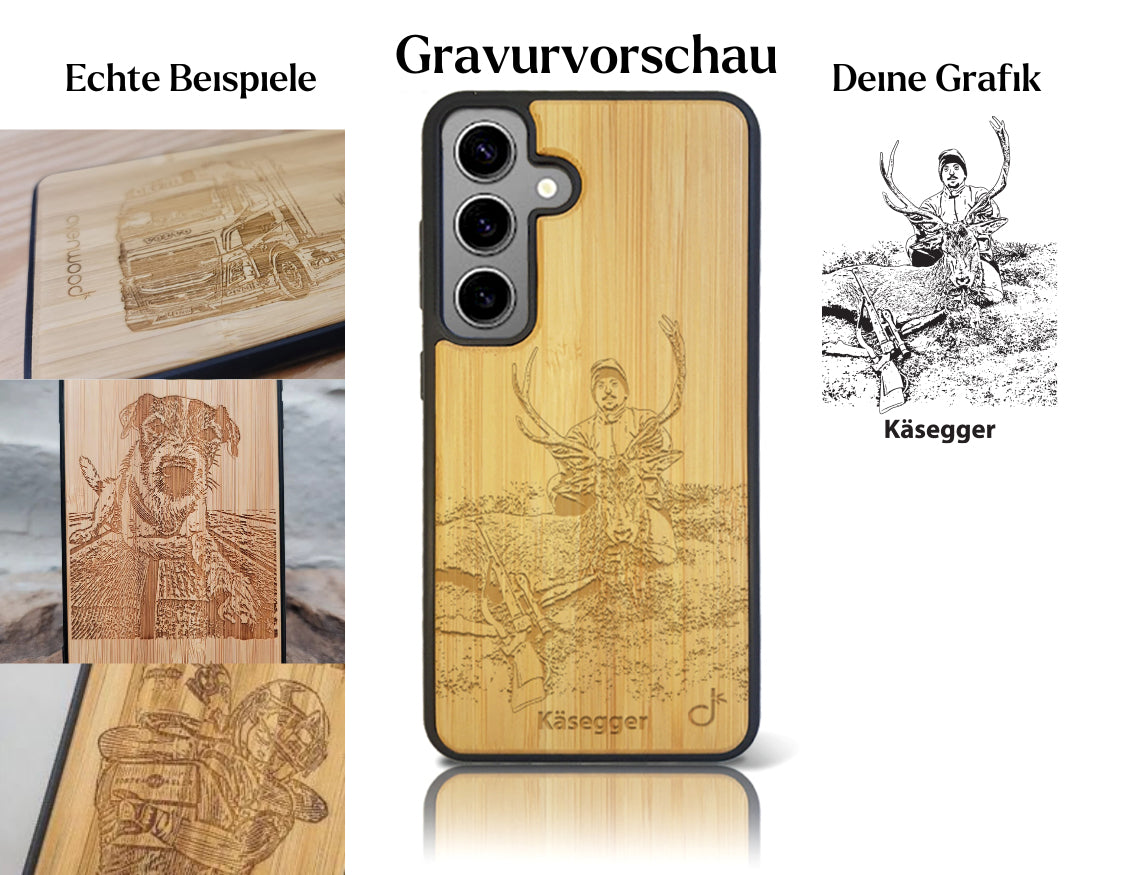 INDIVIDUELL Samsung Galaxy S24 Bambus-Kunststoff