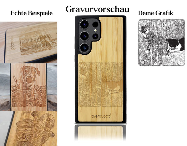 INDIVIDUELL Samsung Galaxy S23 Ultra Bambus-Kunststoff