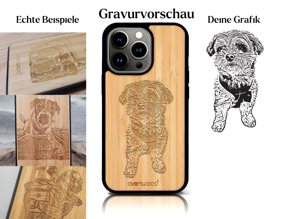 INDIVIDUELL iPhone 14 Pro Max Bambus-Kunststoff