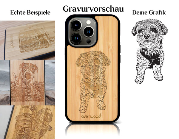 INDIVIDUELL iPhone 14 Pro Max Bambus-Kunststoff