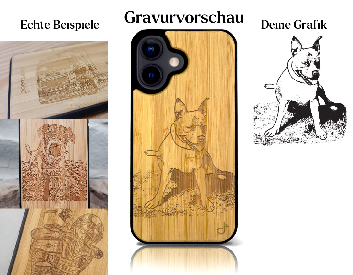INDIVIDUELL iPhone 16 Pro Bambus-Kunststoff