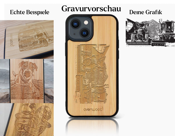 INDIVIDUELL iPhone 15 Bambus-Kunststoff