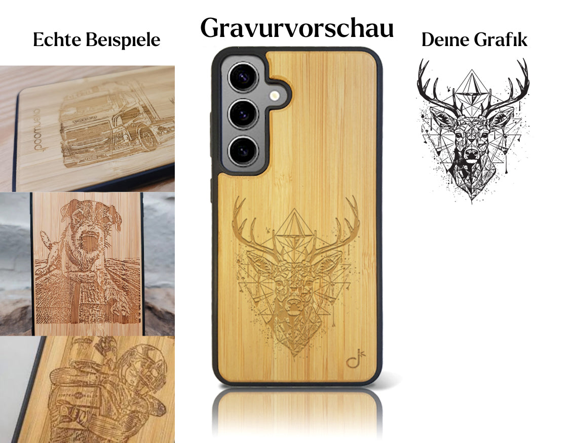 INDIVIDUELL Samsung Galaxy S24 Bambus-Kunststoff