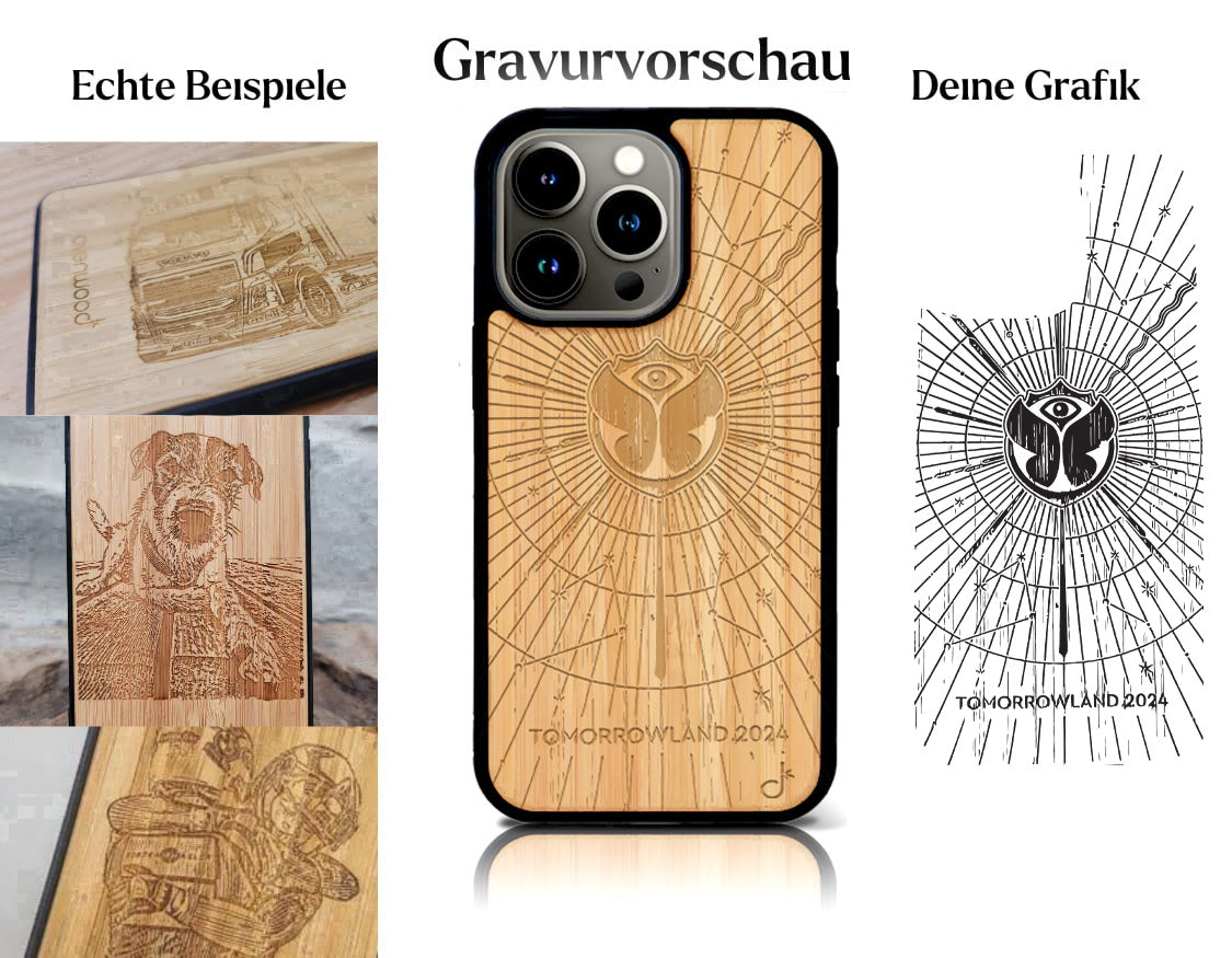 INDIVIDUELL iPhone 16 Pro Max Bambus-Kunststoff