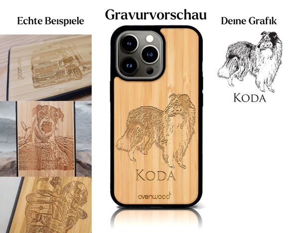 INDIVIDUELL iPhone 15 Pro Bambus-Kunststoff