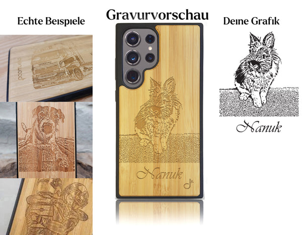 INDIVIDUELL Samsung Galaxy S24 Ultra Bambus-Kunststoff