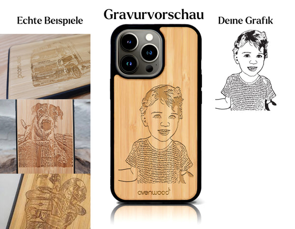 INDIVIDUELL iPhone 15 Bambus-Kunststoff