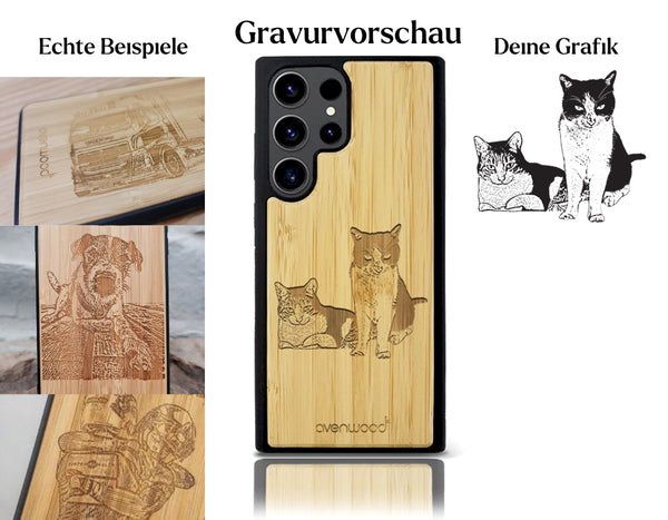 INDIVIDUELL Samsung Galaxy S23 Ultra Bambus-Kunststoff