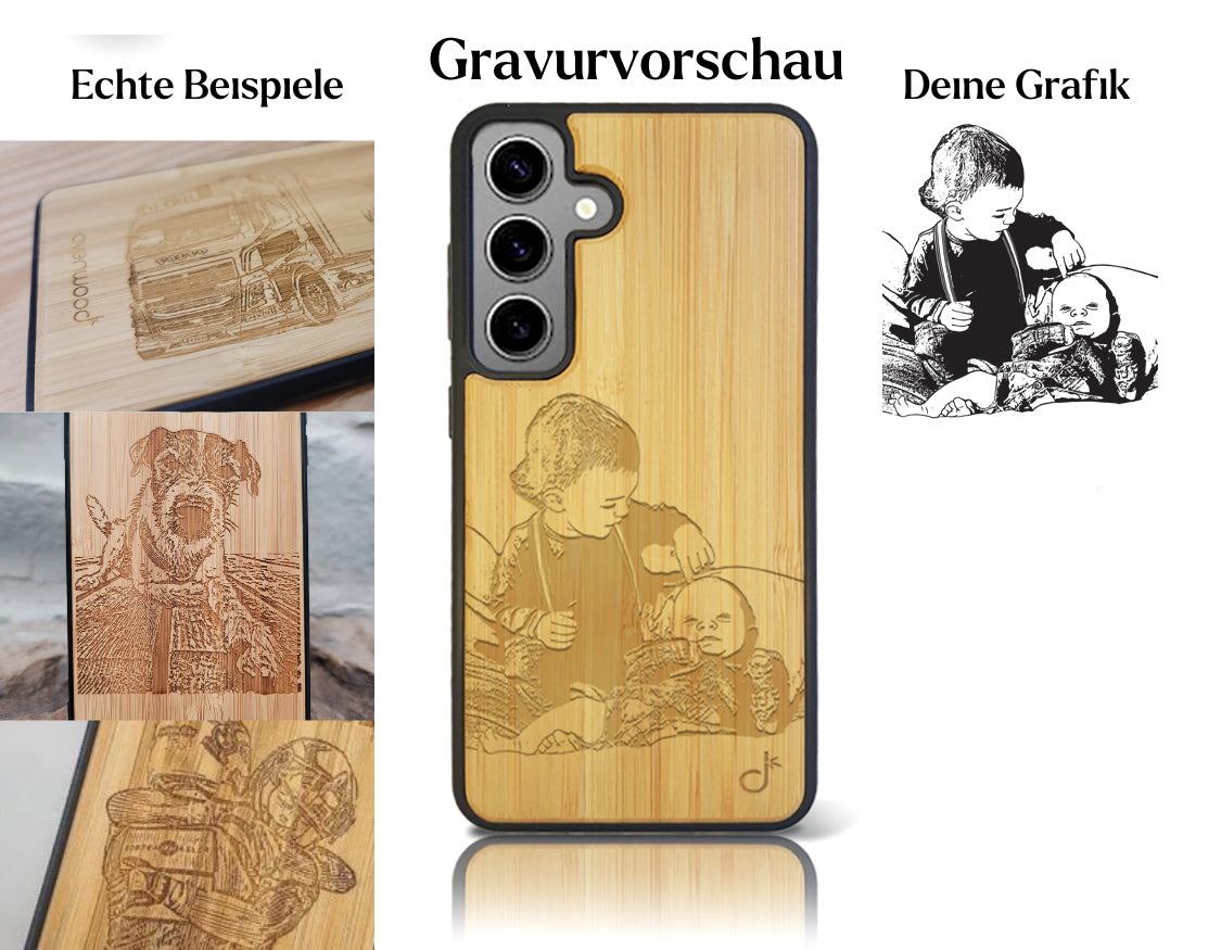 INDIVIDUELL Samsung Galaxy S24 Bambus-Kunststoff