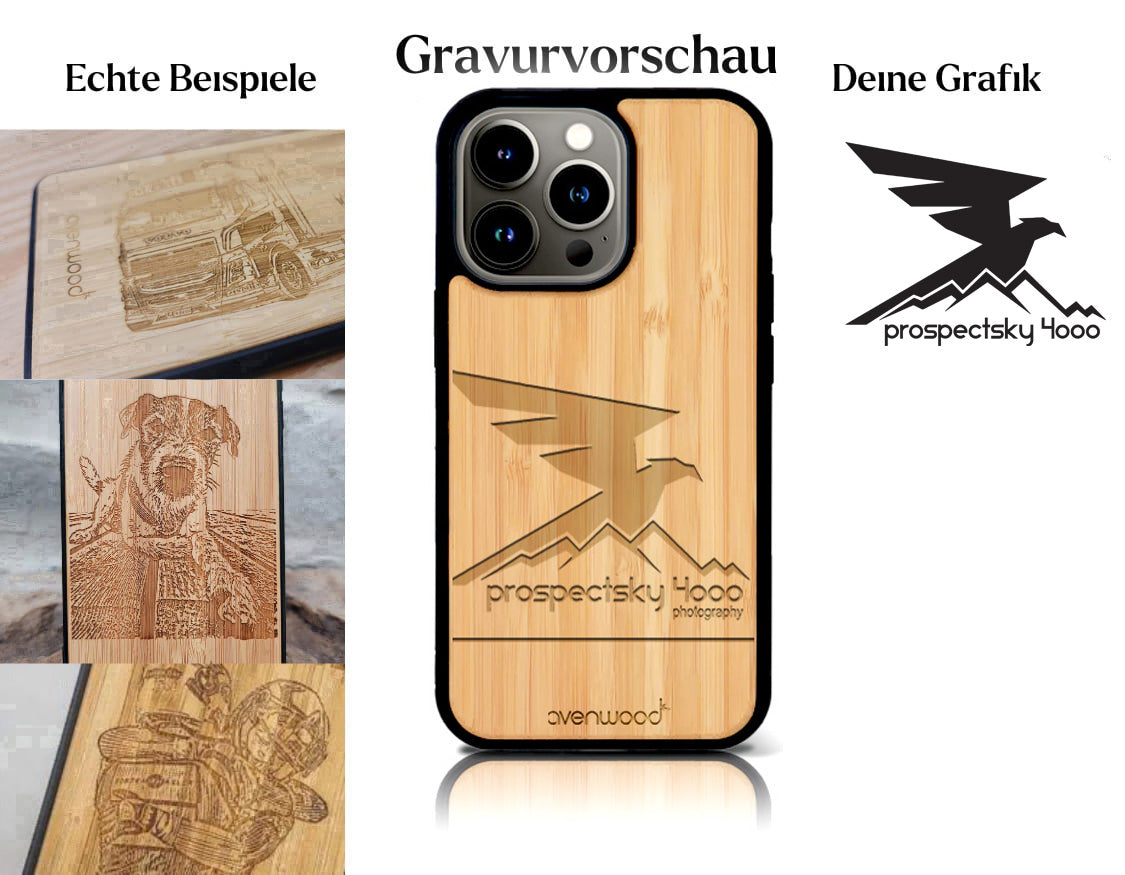 INDIVIDUALLY CUSTOMIZED iPhone 15 Pro Bamboo-Plastic