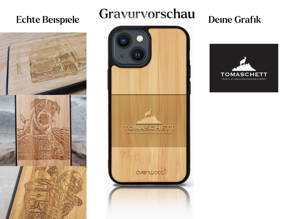 INDIVIDUELL iPhone 13 Bambus-Kunststoff