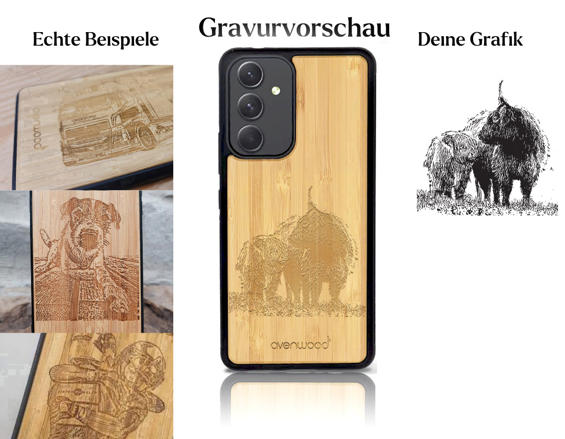 INDIVIDUELL Samsung Galaxy A55 Bambus-Kunststoff