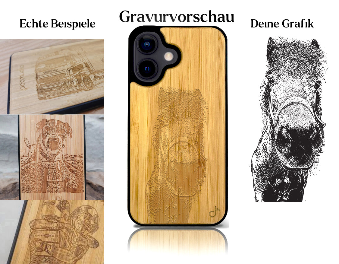 INDIVIDUELL iPhone 16 Bambus-Kunststoff