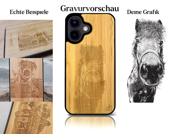 INDIVIDUELL iPhone 16 Bambus-Kunststoff