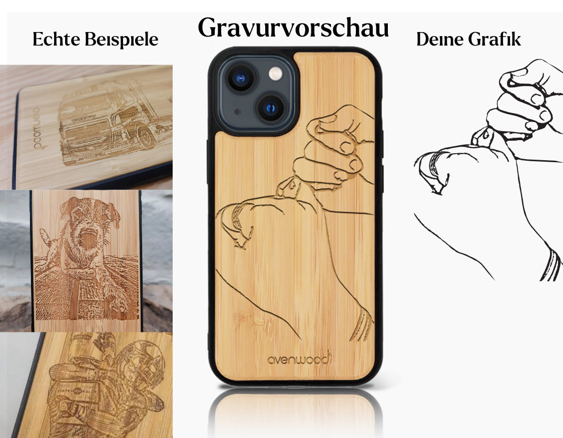INDIVIDUELL iPhone 14 Bambus-Kunststoff