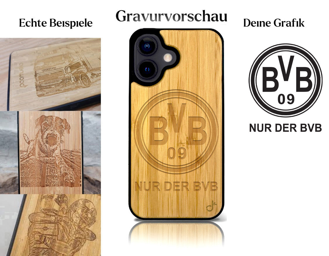 INDIVIDUELL iPhone 16 Bambus-Kunststoff