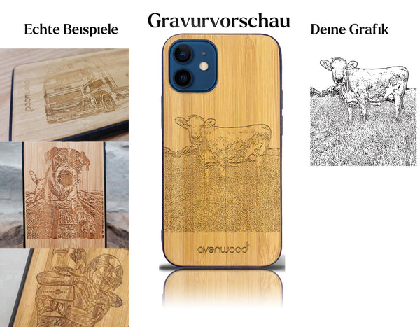 INDIVIDUELL iPhone 12 mini Bambus-Kunststoff