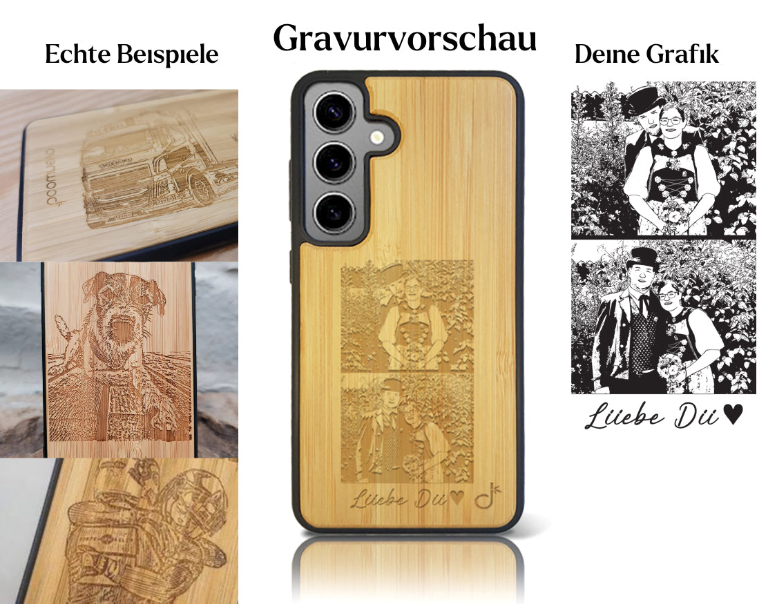 INDIVIDUELL Samsung Galaxy S24 Plus Bambus-Kunststoff
