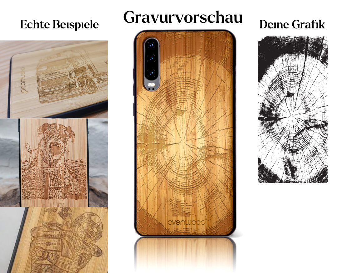 INDIVIDUELL Huawei P30 Bambus-Kunststoff