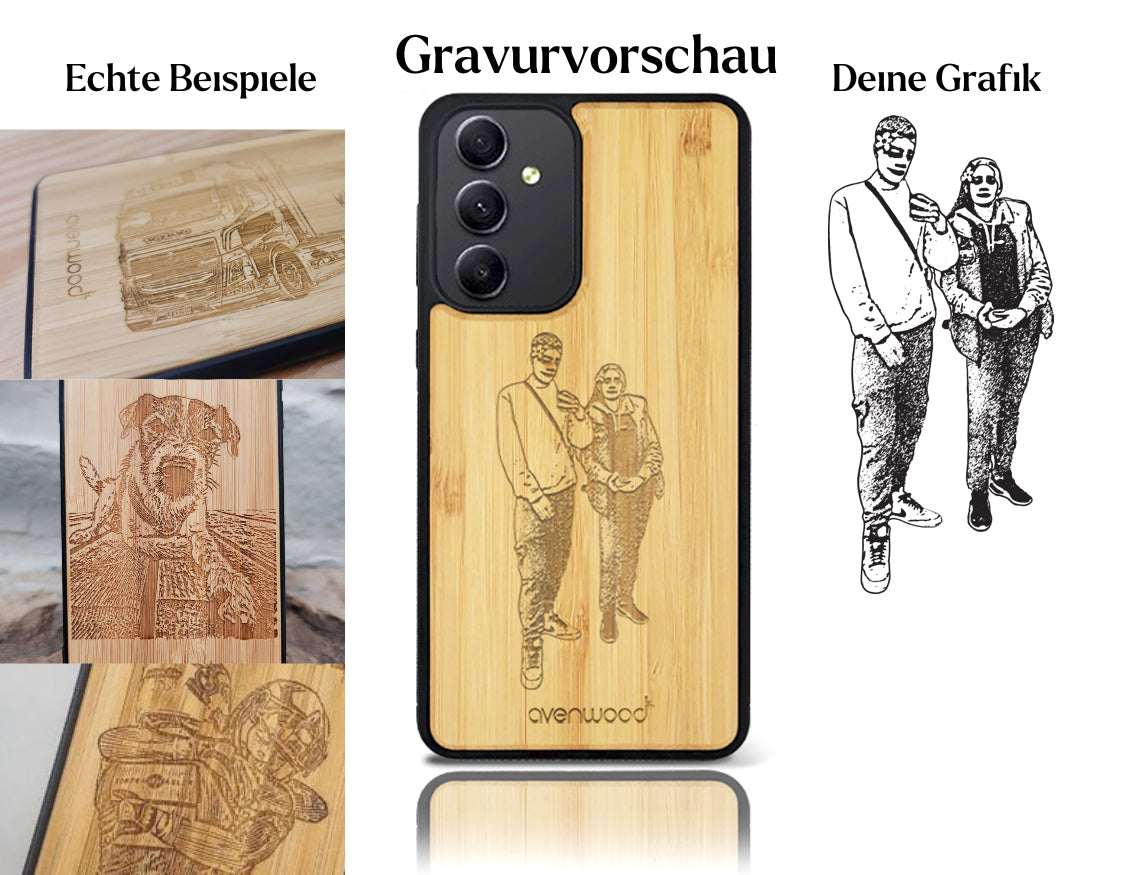 INDIVIDUELL Samsung Galaxy A34 Bambus-Kunststoff