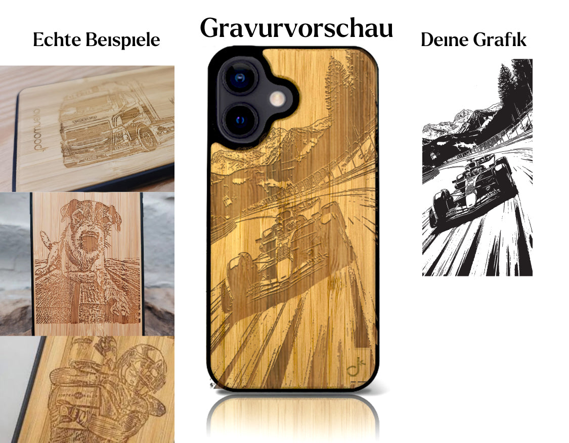 INDIVIDUELL iPhone 16 Pro Max Bambus-Kunststoff