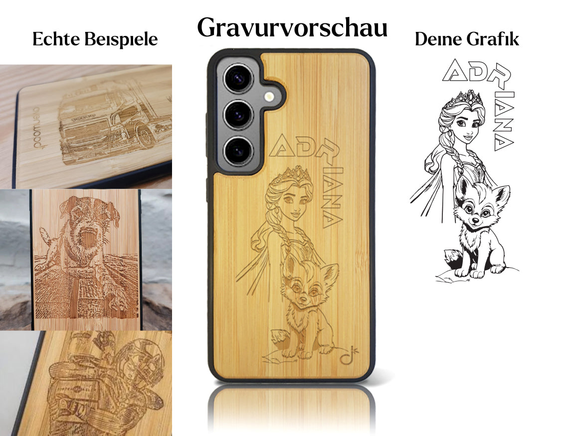 INDIVIDUELL Samsung Galaxy S24 Bambus-Kunststoff