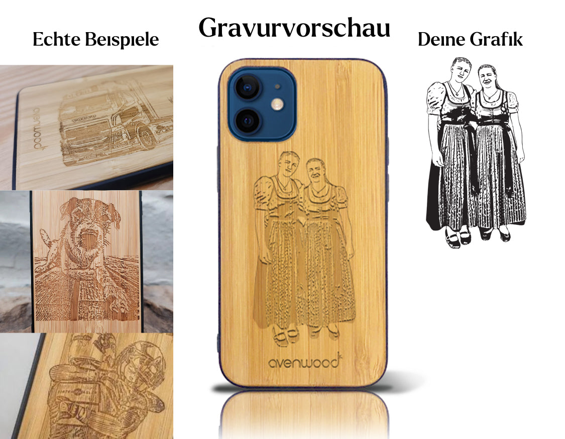 INDIVIDUELL iPhone 12 mini Bambus-Kunststoff