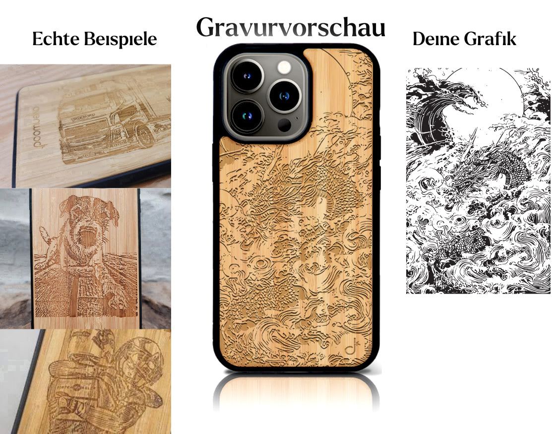 INDIVIDUELL iPhone 16 Pro Bambus-Kunststoff