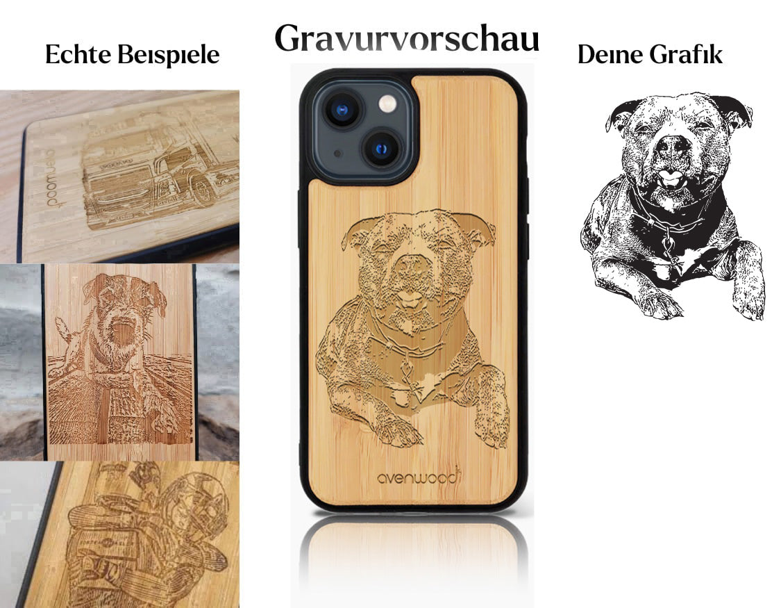 INDIVIDUELL iPhone 13 Pro Bambus-Kunststoff