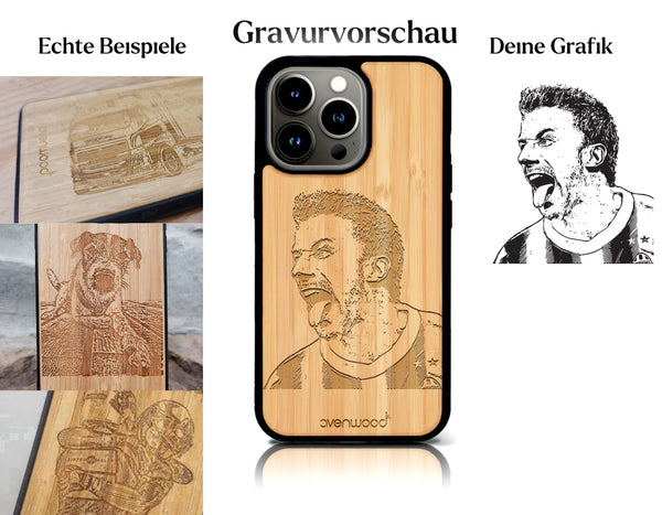 INDIVIDUELL iPhone 15 Pro Bambus-Kunststoff