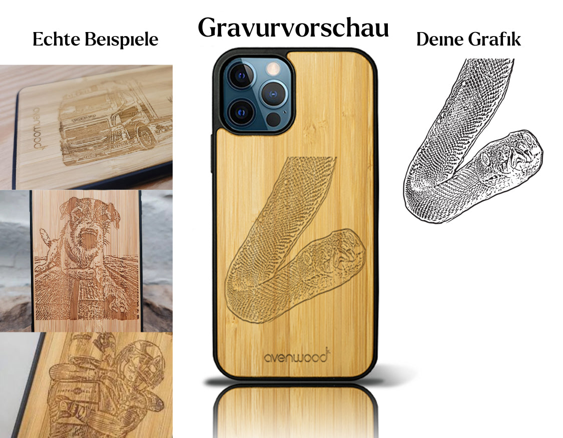 INDIVIDUELL iPhone 12 Pro Bambus-Kunststoff
