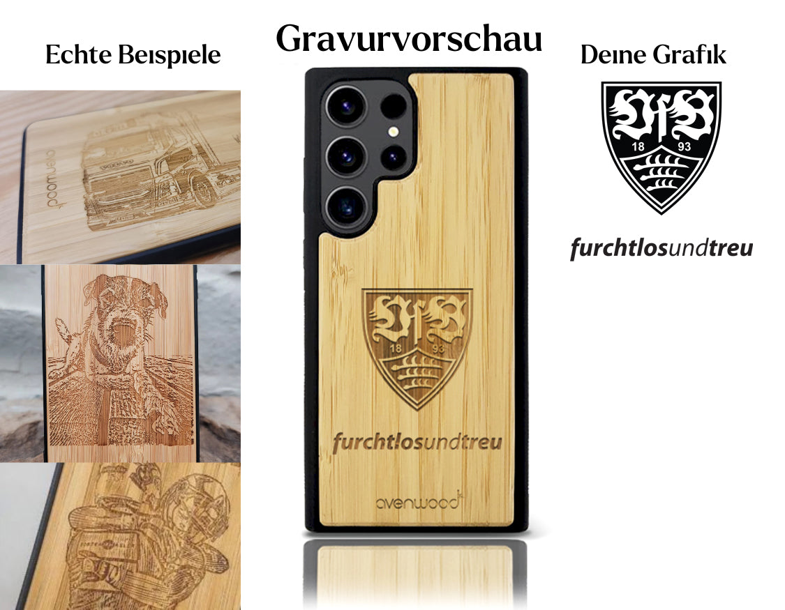 INDIVIDUELL Samsung Galaxy S23 Ultra Bambus-Kunststoff