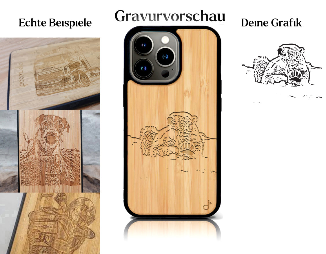 INDIVIDUELL iPhone 16 Pro Max Bambus-Kunststoff