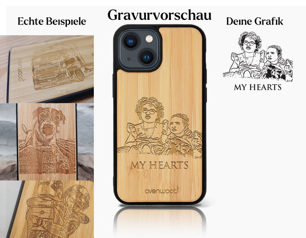 INDIVIDUELL iPhone 15 Plus Bambus-Kunststoff