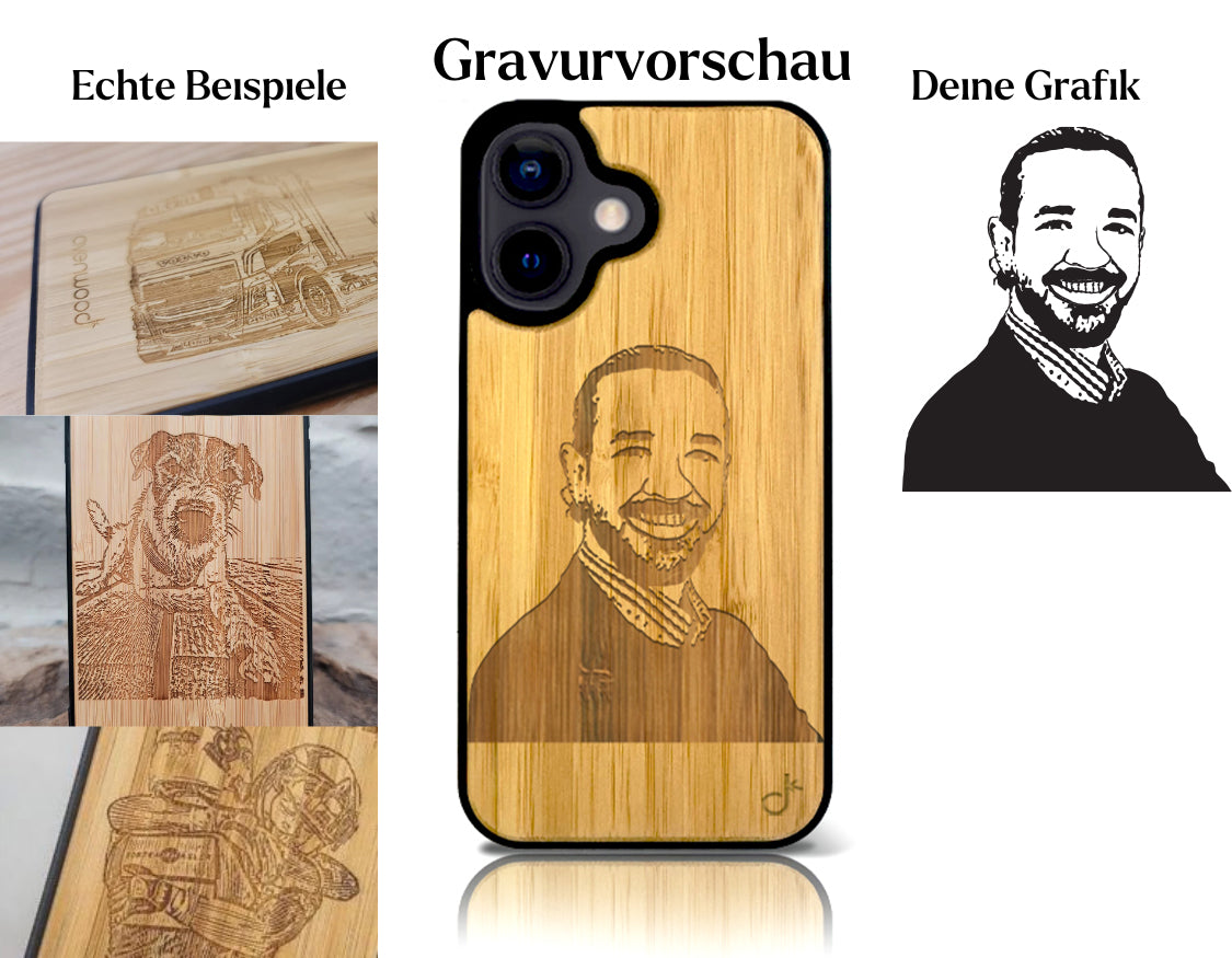 INDIVIDUELL iPhone 16 Bambus-Kunststoff