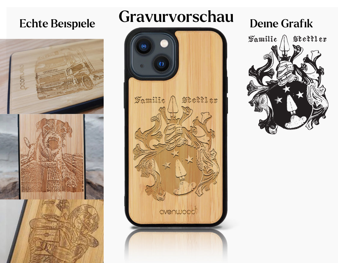 INDIVIDUELL iPhone 14 Bambus-Kunststoff