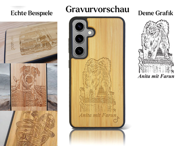 INDIVIDUELL Samsung Galaxy S24 Bambus-Kunststoff