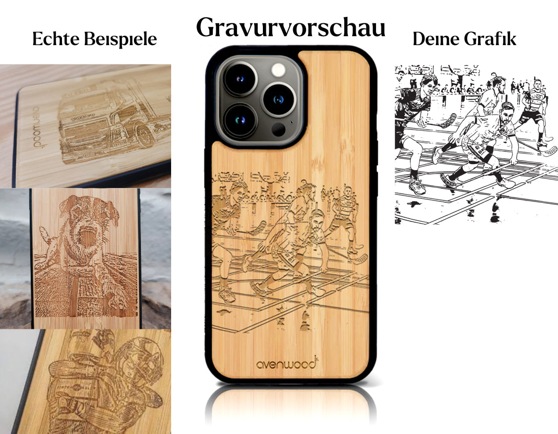 INDIVIDUELL iPhone 15 Pro Max Bambus-Kunststoff