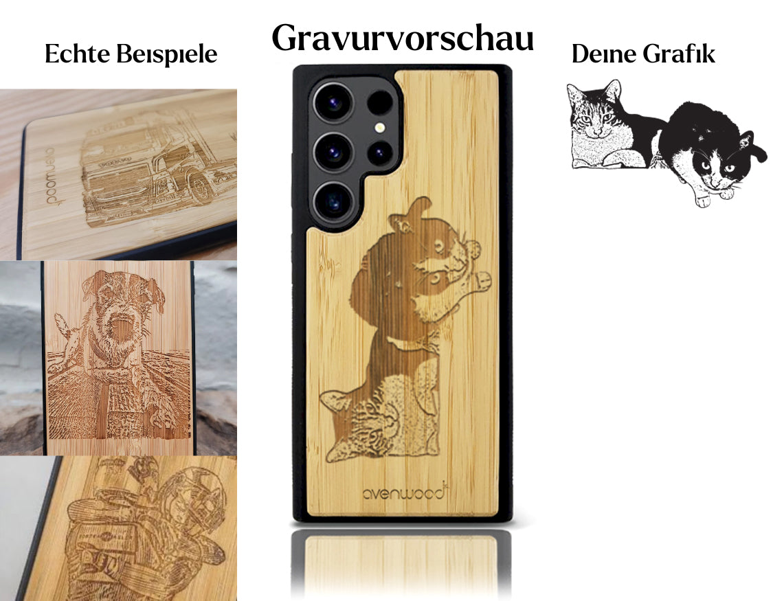 INDIVIDUELL Samsung Galaxy S23 Ultra Bambus-Kunststoff