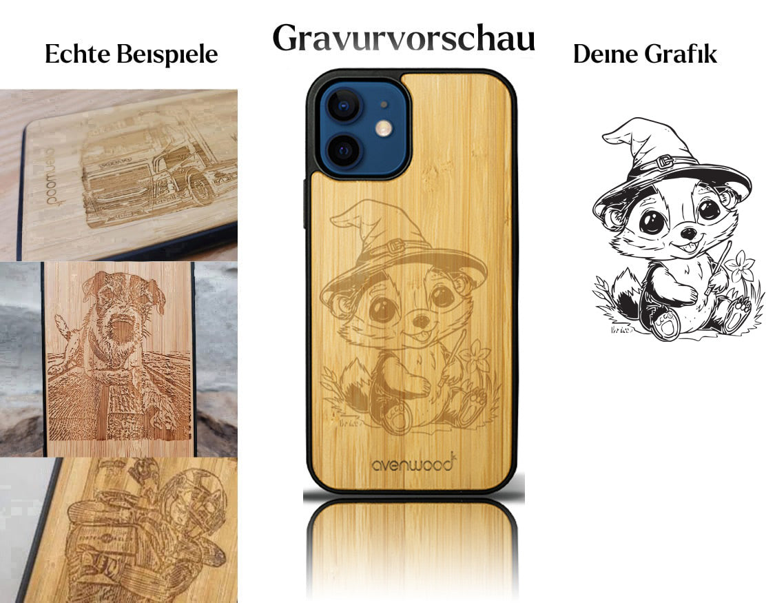 INDIVIDUELL iPhone 12 Bambus-Kunststoff