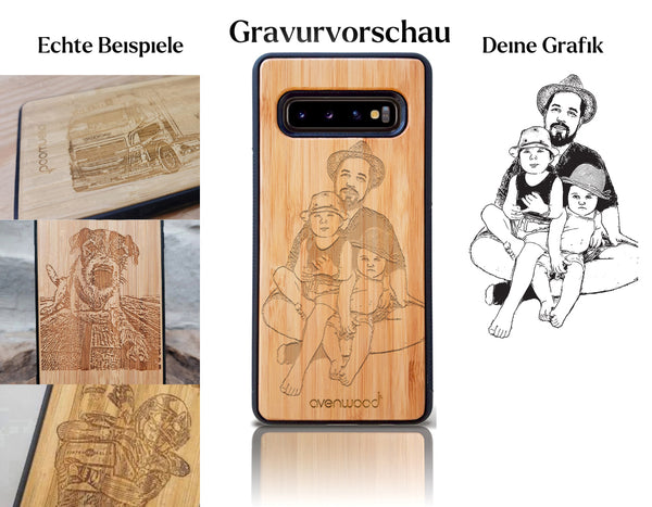 INDIVIDUELL Samsung Galaxy S10 Bambus-Kunststoff