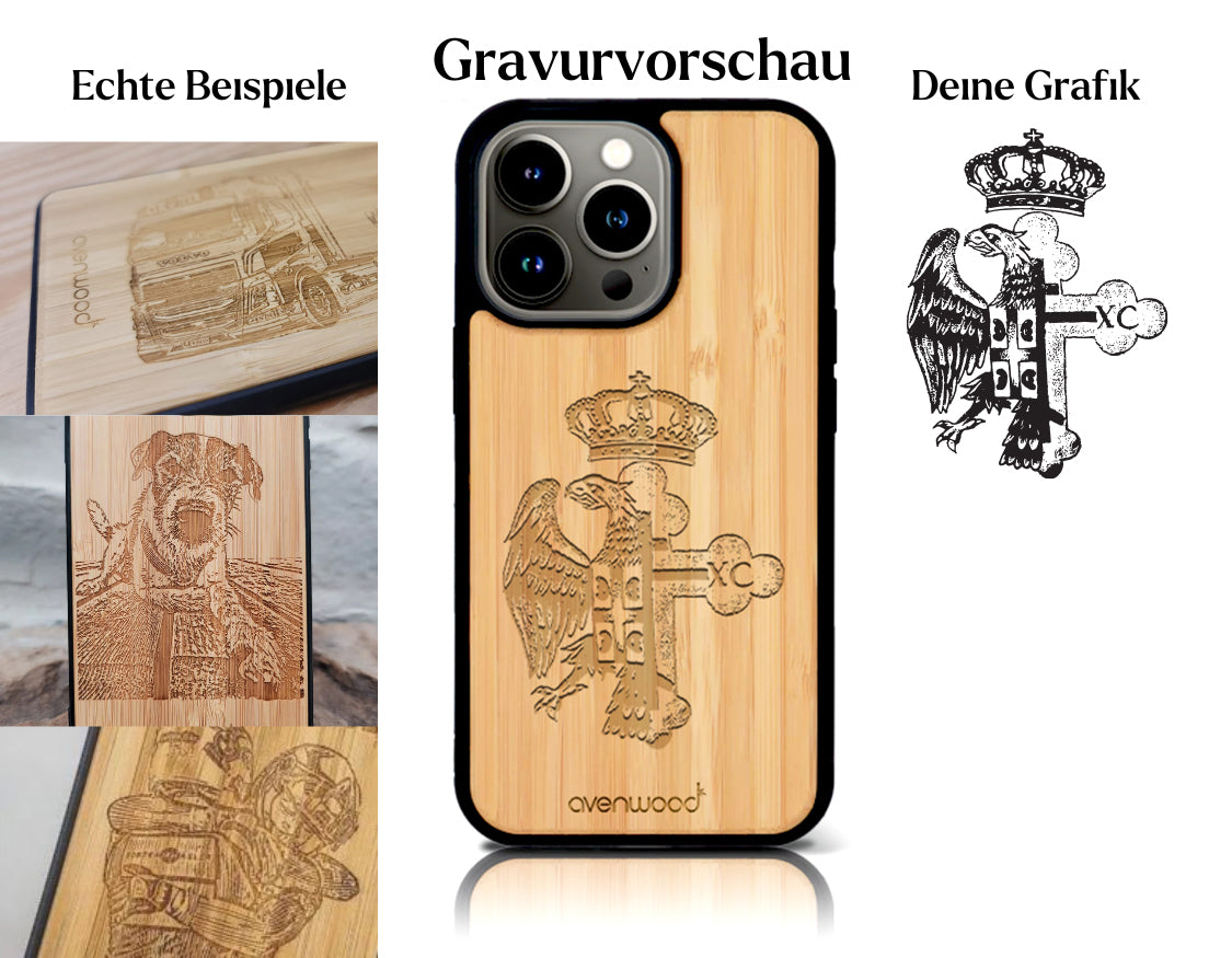 INDIVIDUELL iPhone 13 Pro Max Bambus-Kunststoff