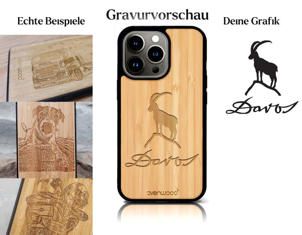 INDIVIDUELL iPhone 15 Pro Bambus-Kunststoff