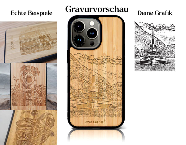 INDIVIDUELL iPhone 15 Pro Bambus-Kunststoff