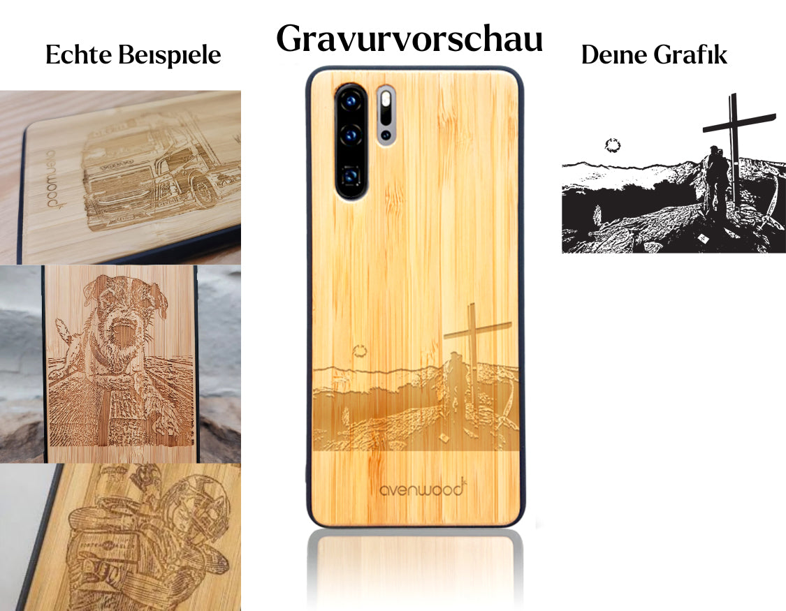 INDIVIDUELL Huawei P30 Pro Bambus-Kunststoff
