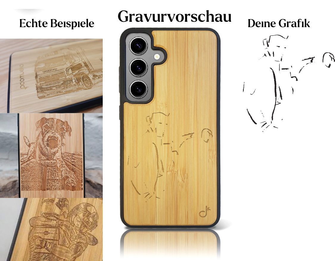 INDIVIDUELL Samsung Galaxy S24 Plus Bambus-Kunststoff