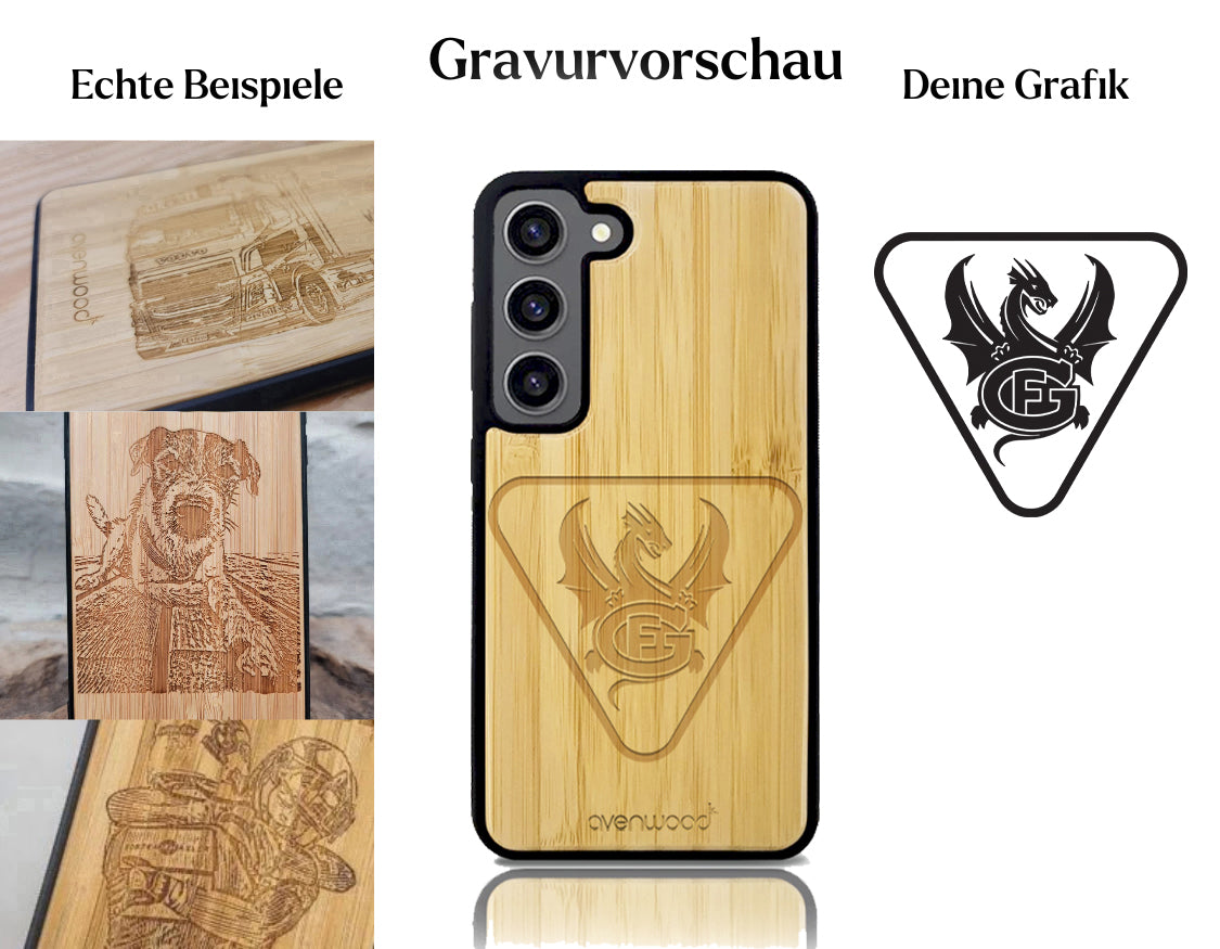 INDIVIDUELL Samsung Galaxy S23 Bambus-Kunststoff